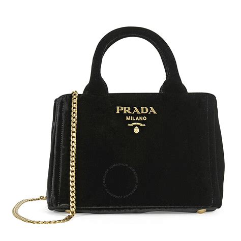 prada 1ba038|Black Cotton Canvas Mini Handbag .